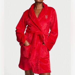 Victoria’s Secret Cozy Plush Robe Red
